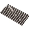 Barstuff Trinkhalme, Edelstahl (8x150mm), schwarz GMB - 10 Stk.-Set mit Reinigungsbürste