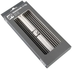 Barstuff Trinkhalme, Edelstahl (6x215mm), schwarz GMB - 10 Stk.-Set mit Reinigungsbürste