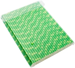 Barstuff Trinkhalme, Papier (210x6mm), Bambus-Optik - 100Stk.