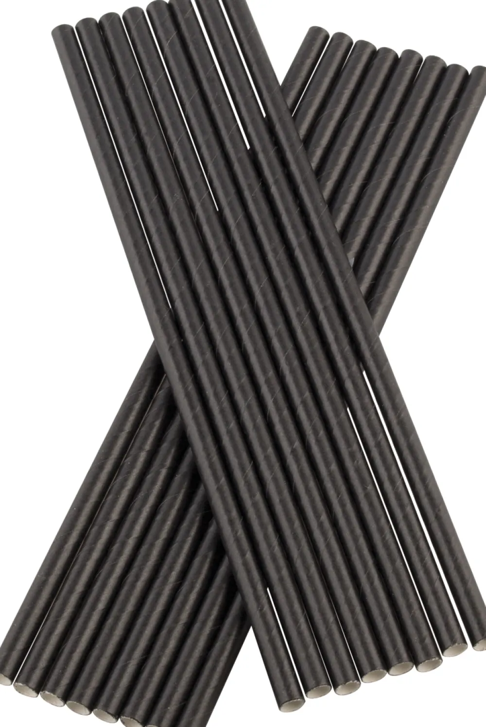 Barstuff Trinkhalme, Papier (6x200mm), Prime Bar - schwarz (100 Stk.)