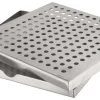 Barstuff Tropfblech, Edelstahl, runde Lochung, Prime Bar - 14x14x1cm
