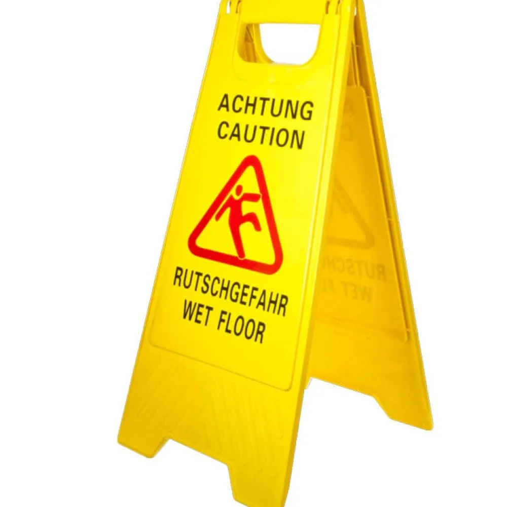 Barstuff Warnschild für nasse Böden (GER, EN)