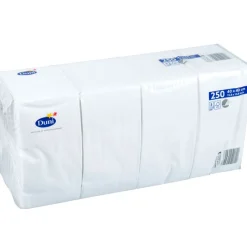 Barstuff Zellstoffserviette Duni, 40x40cm, 1/8 Falz, 3-lagig - weiß (1250 Stk.)