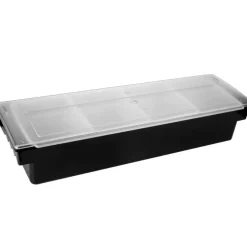 Barstuff Zutatenbehälter 4 Behälter (0,75l) - schwarz