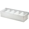 Barstuff Zutatenbehälter Edelstahl - 5 Fächer (37x14x9 cm)