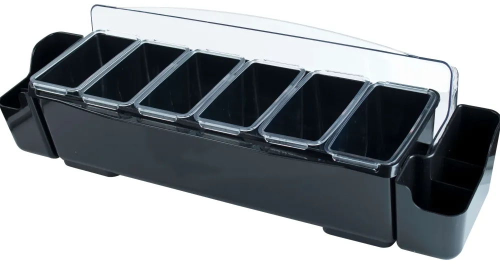 Barstuff Zutatenbehälter Prime Bar Premium - 6 Behälter (0,9l) + 2 Außenbehälter