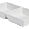 Barstuff Zweigeteilte Schale, Porzellan, weiß (4 Stk.)